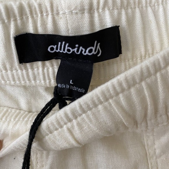 Allbirds Women Sz L Natural White Cream Hemp Blend Pull On TreeBD Camp Short NWT - Picture 4 of 6